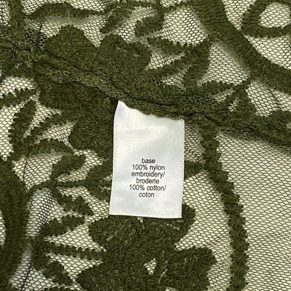 Maurices Short Sleeve All Lace Embroidery Open Front Split Side Cardigan Kimono - Picture 13 of 14